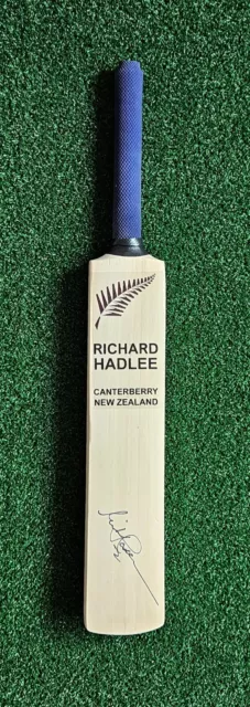 Hand Signed Miniature Cricket Bat - New Zealand all rounder Sir Richard Hadlee