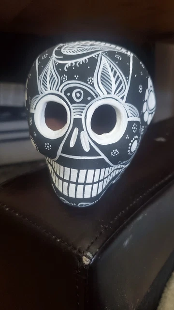Handpainted Clay Skulls