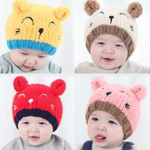 Toddler Kids Beanie Plush Cap + Scarf Set Girl Boy Baby Winter Warm Knit Hat US