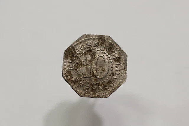 Germany War Money Token Schwarzburg - Sonderhausen 10 Pfennig Scarce B19 #K21