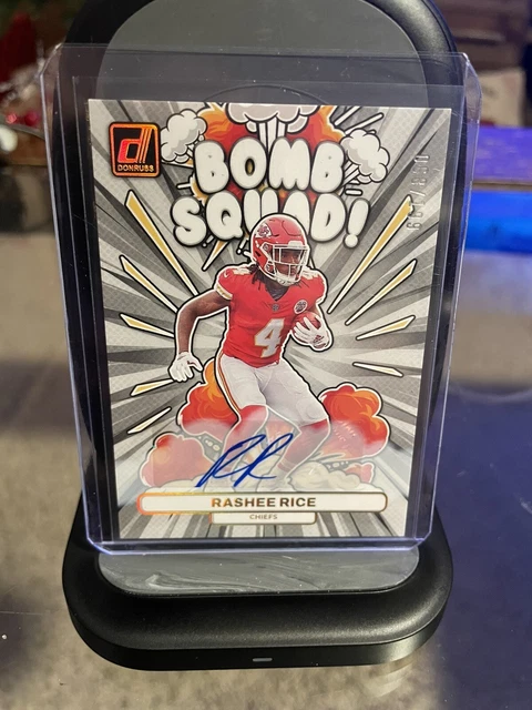 2023 DONRUSS RASHEE Rice RC Bomb Squad voiture /199 Kansas City Chiefs ...