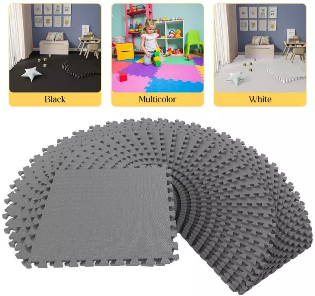 Large Soft Foam EVA Kids Floor Mat Jigsaw Tiles Interlocking Garden Play Mats