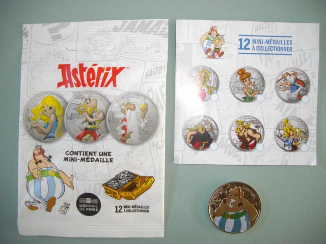 MINI-MÉDAILLE COLORISÉE MONNAIE de Paris Asterix 2024 Aux jeux