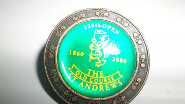 129th Open 1860-2000 The Old Course St Andrews golf ball marker (green)