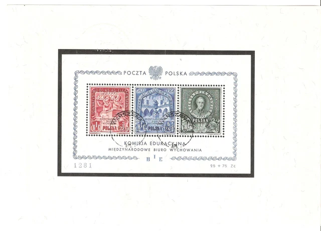 Polen Briefmarken 1946 Bildungskommission Mi.Nr. Block 9 mit Attest