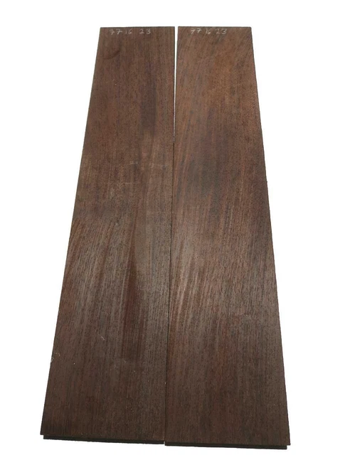 2x Bois Wengé Brett Wenge Bois Brett Wild, D'Extérieur, Sauvage 77x16cm x 23mm