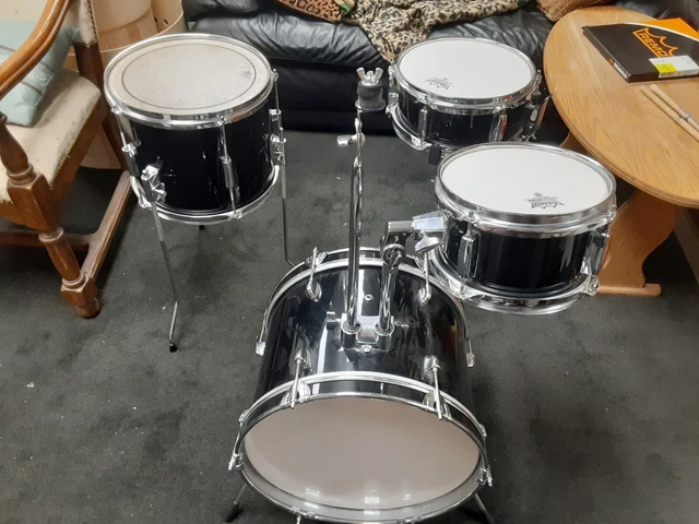 Compact 4 Drum Set Bop Cocktail Small Travel Kit Jr Adult UPGRADES QUALITY Sound