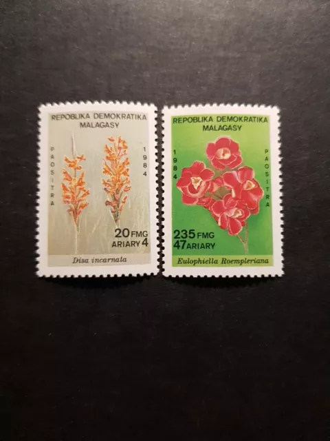 Timbre Afrique Madagascar Flore Fleurs N°726/727 Neuf ** Luxe Mnh 1984