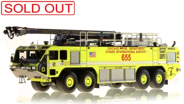 Chicago O'Hare 655 OSHKOSH 8X8 STRIKER 4500, 1/50 Fire Replicas LAST ONE