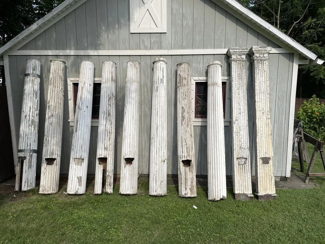 Set of  8 Fluted Columns