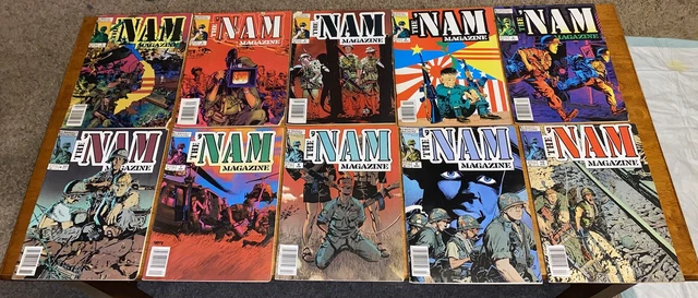 1986 Marvel Comics Series The 'NAM Magazine Issues #1 -10 Lot