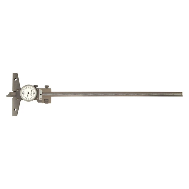 527 Series 0 to 12" SAE Stainless Steel Dial Depth Gauge w Fine Adjustment
