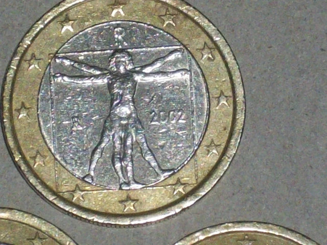 RARE PIECE DE 1 Euro Italienne De Leonard De Vinci 2002 EUR 10,00