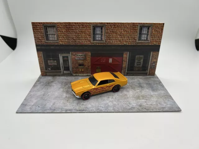 1/64 Scale Diorama Backdrop Display Simple Garage 01 Diecast Hot Wheels