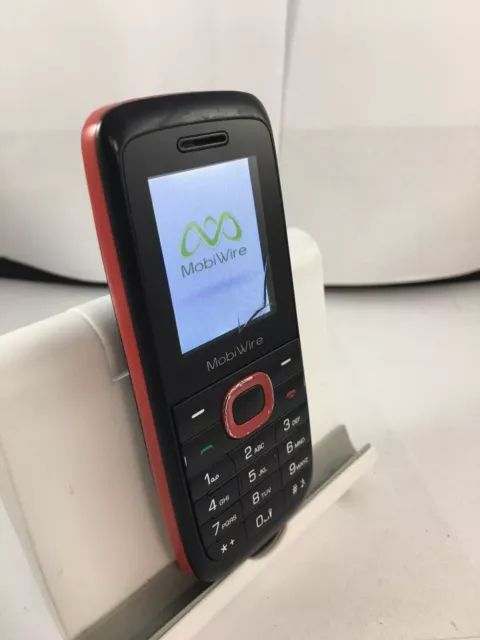 Mobiwire Ayasha Black&Red Vodafone Network Mobile Phone Cracked 1.80" Display