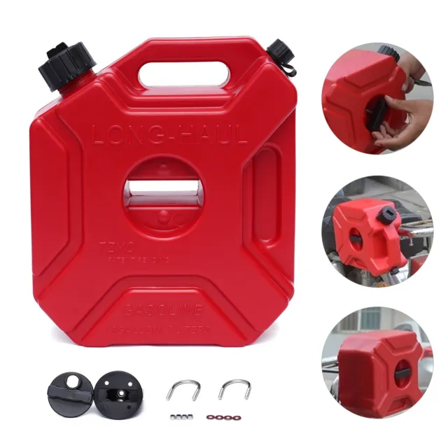 For Atv Off-road 5l 1.3gallon Portable Gas Can Fuel Tank Container Spare Storage