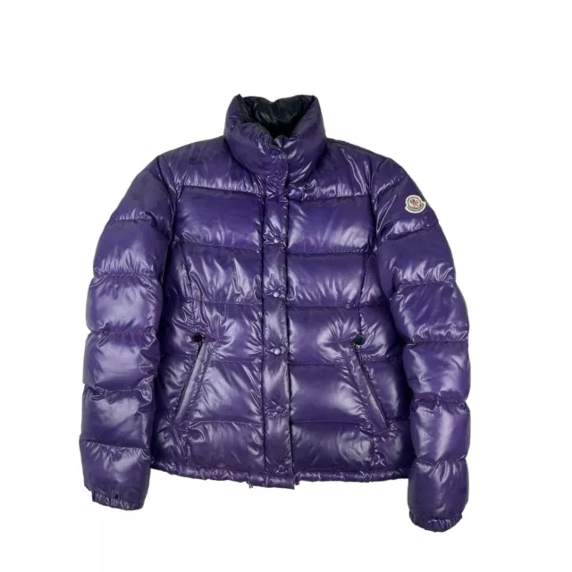 Womens Moncler Puffer Down Filled Jacket Purple- Size 1 (S) UK8/10