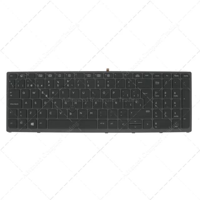 Teclado Español Spanish SP para portátil Hp Zbook 17 G3 BACKLIT POINTSTICK BLACK 2