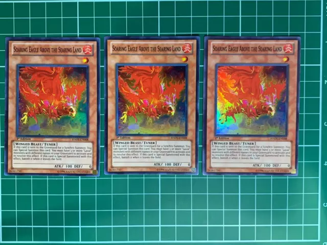 3x Soaring Eagle Above the Searing Land HA05-EN008 Super Rare 1st Edition Yugioh