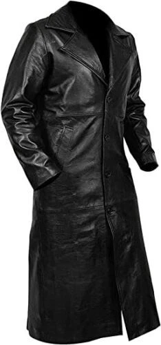 Blazer Homme En Cuir Véritable Peau D’agneau – Noir, Fait Main, Toutes Saisons