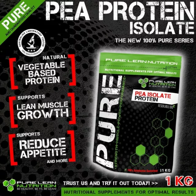 1Kg Pea Protein Isolate Vegan Vegetarian Alternative To Whey Protein Wpi Wpc