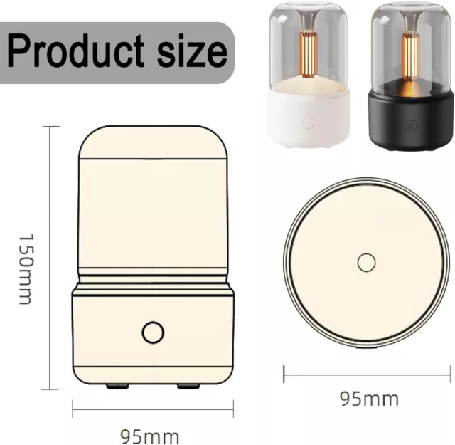 Ultrasonic Mist Humidifier Essential Oil Diffuser LED Light Automatic Shutdown 2