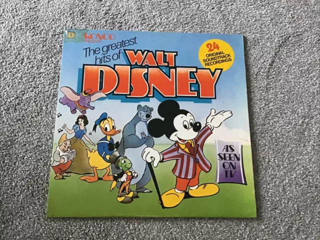 Ronco Presents The greatest hits of walt disney  12” Vinyl Gatefold LP Album Exc