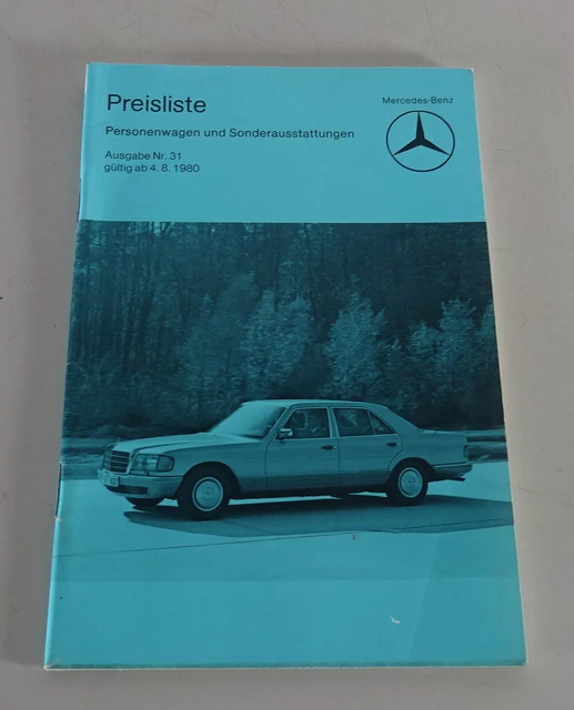 Mercedes 107 Preisliste