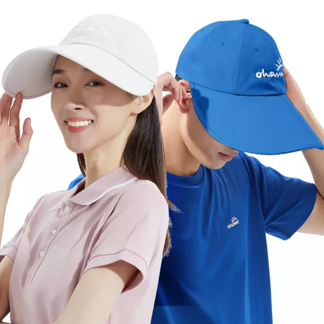 2 Packs Wide Brim Baseball Cap Sun Protection Anti-UV UPF50+ Golf Hat *CLEARANCE