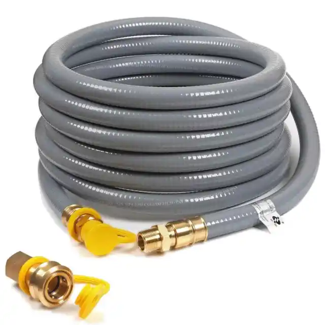 Natural Gas Hose Conversion Kit Gas Grill Patio Heaters 24ft 3/4in