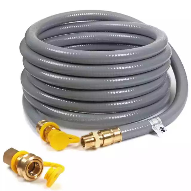 Natural Gas Hose Conversion Kit Gas Grill Patio Heaters 24ft 3/4in
