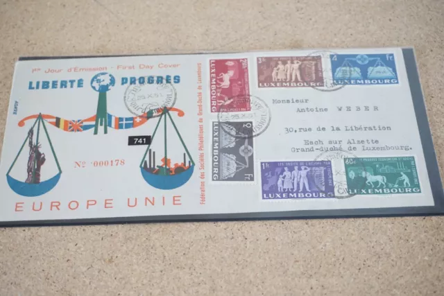 Luxemburg 1951:Europäische Einigung MiNr.478/83 auf FDC!Michel 250 €!K94