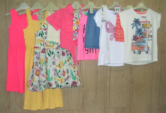 PRIMARK TU etc Girls Summer Bundle Tops Shorts Dress Most NEW Age 4-5