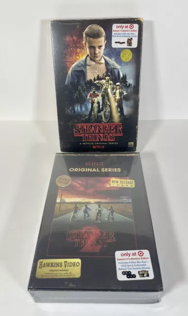 Stranger Things Seasons 1 & 2 Blu-Ray/DVD Complete Rare Target Exclusive New