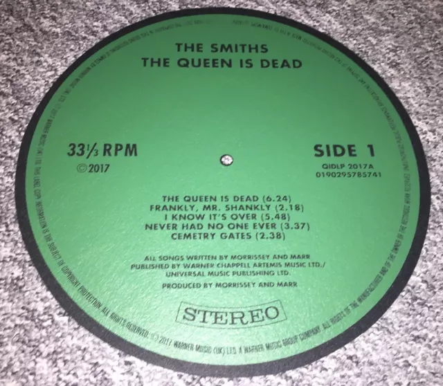The Smiths - The Queen Is Dead - Promo Turntable Slip Mat