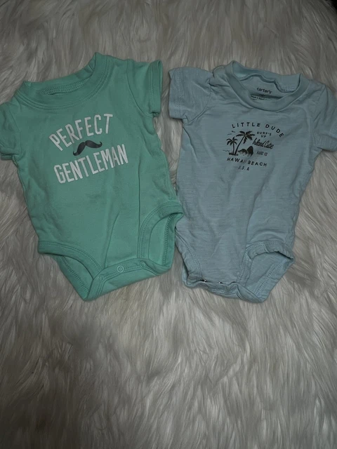 Carters Baby Infant Boys Short Sleeve  bodysuits Newborn