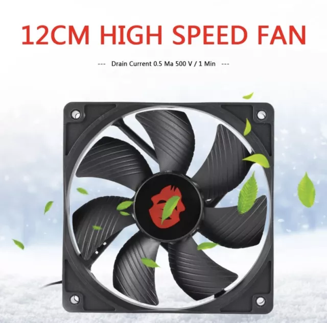 Ventilateur PC 12 Standard 120 mm 3000 RPM Refroidisseur carte vidéo GPU RIG