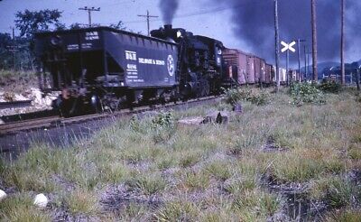 CV CENTRAL VERMONT Railroad Steam Locomotive PALMER MA DUPLICATE Photo Slide