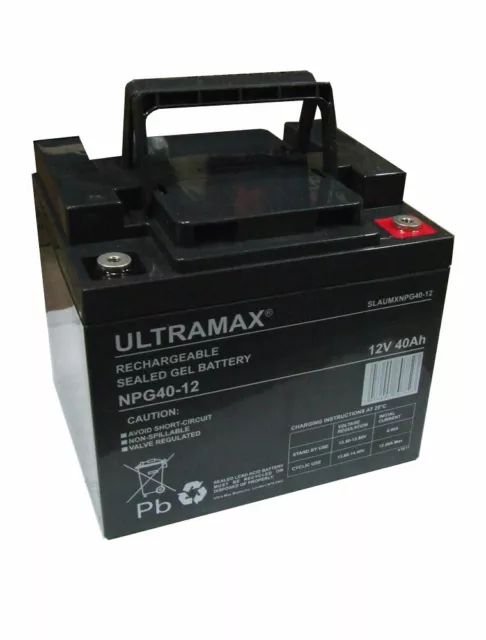 ULTRAMAX NP38-12, 12V 38AH (as 40Ah & 42Ah) LUCE DI EMERGENZA BATTERIA ILLUMINAZIONE