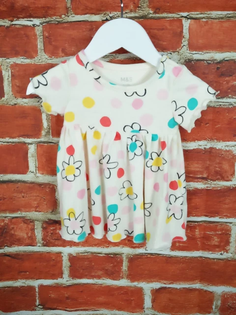 Abito Tuta Da Pigiama Bambina Età 0-3 Mesi M&S Next Romper Babygro 62Cm 3