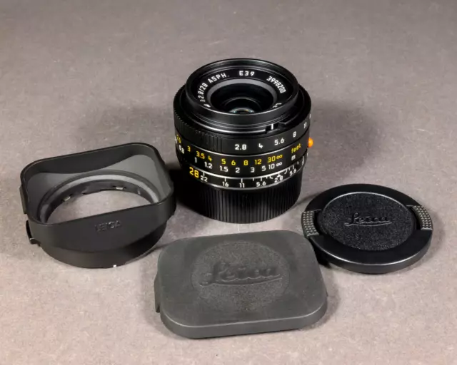 Leica Elmarit-M 28mm f2.8 ASPH, E39, 11606, 6-Bit, Mint Condition