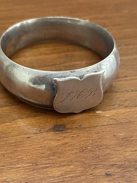 Antique Sterling Silver 19th Century Napkin Ring Heavy