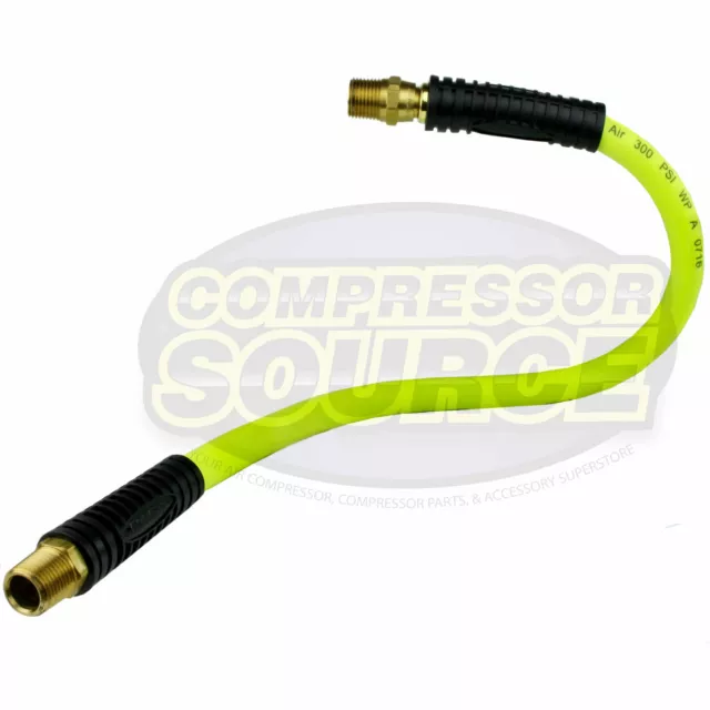 Flexzilla New 1/2" x 2' FT Air Hose Whip With 1/2' MNPT Swivel End HFZ1202YW4S