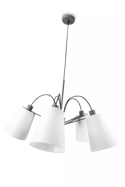 Philips Suspension Luminaire Gris Foncé Couronne Lampe Intensité Variable