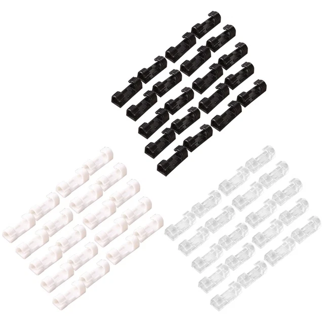 Soporte organizador de cable de datos autoadhesivo 20 piezas cable clips abrazadera