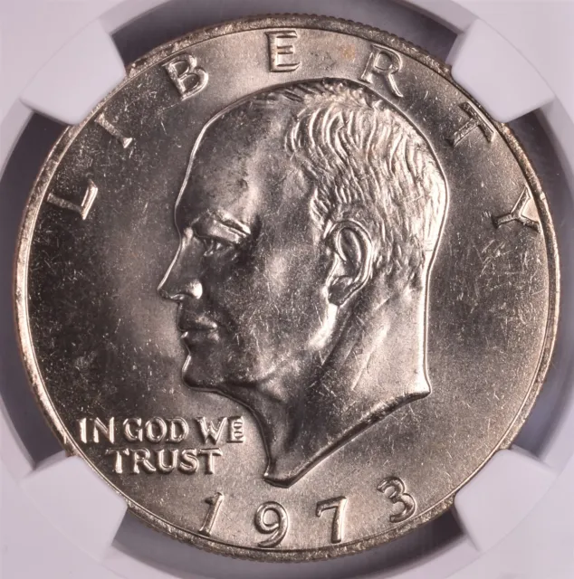 1973 Eisenhower Dollar - NGC MS66