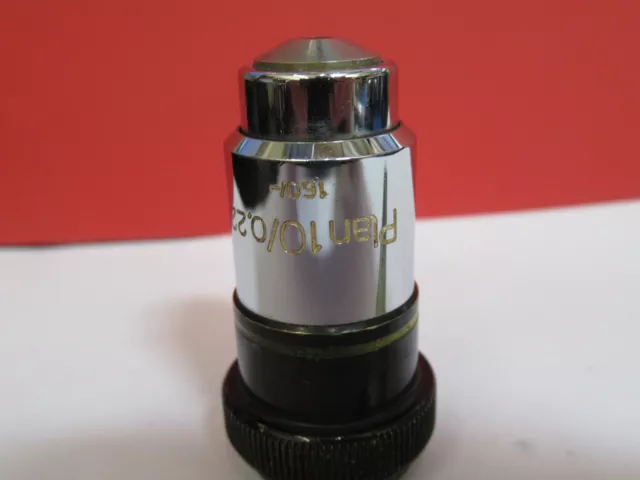 Carl Zeiss Germany Plan 10X /160 Objective Lens Microscope Part As Pic 4B-A-55