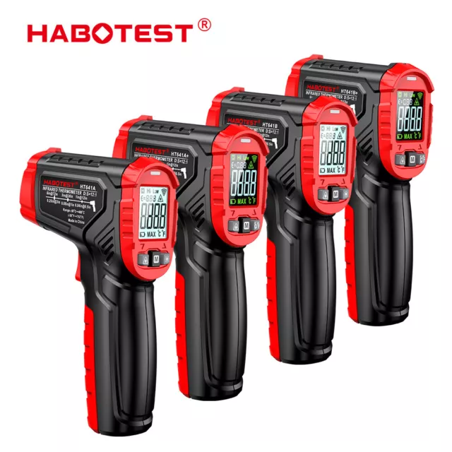 HABOTEST Infrared Thermometer HT641A HT641B ABS Non Contact IR Temp Gauge