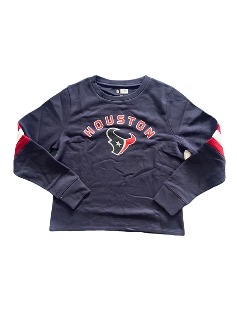 Houston Texans NFL Sweatshirt (Size M) Women's Wordmark Logo Sweat - New