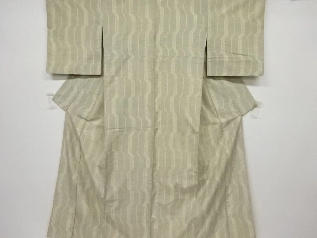 6810224: Japanese Kimono / Antique Kimono / Tsumugi / Woven Abstract Pattern
